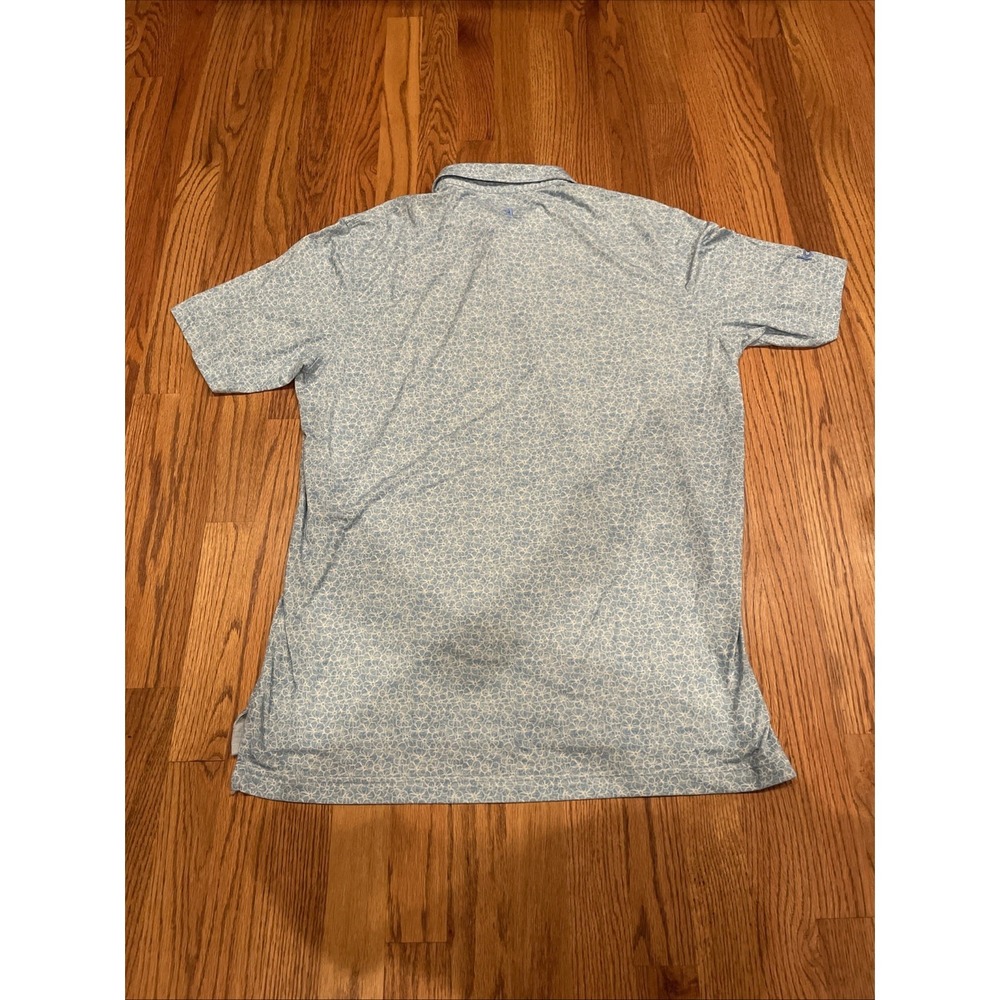 Johnnie-O Men's Top Shelf Polo Lyocell Blend Blue Floral AOP Pattern Large - Picture 3 of 9